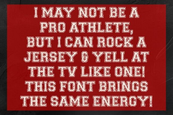 Jersey Distressed Font PNG with transparent background - Preview 3