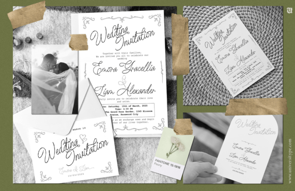 Nikahan Script Font PNG with transparent background - Preview 1