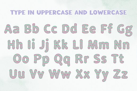 Pastel Curve Font PNG with transparent background - Preview 1