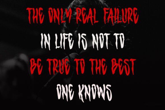 Scared Display Font PNG with transparent background - Preview 1