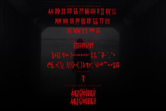 Scared Display Font PNG with transparent background - Preview 4