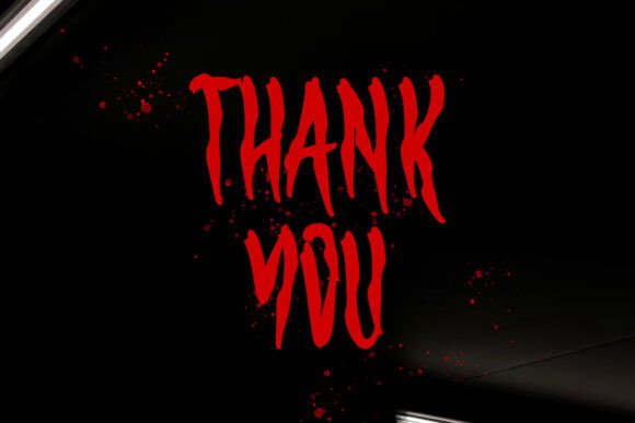 Scared Display Font PNG with transparent background - Preview 5