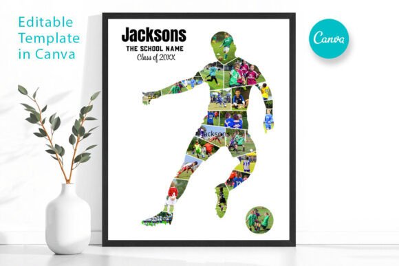 Soccer Player Photo Collage Canva Design