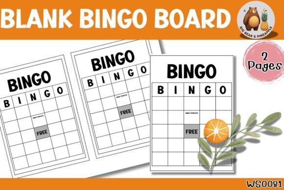 Blank Bingo Board ~ Editable Graphic by METINEE ART WORK · Creative Fabrica