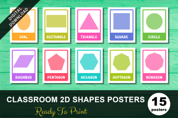 Classroom 2D Shapes Poster