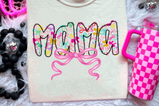 Colorful Mama Coquette Bow Png Graphic by Hello December · Creative Fabrica