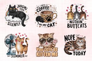 Funny Cats Sublimation Quotes Bundle Graphic by Ak Artwork · Creative ...