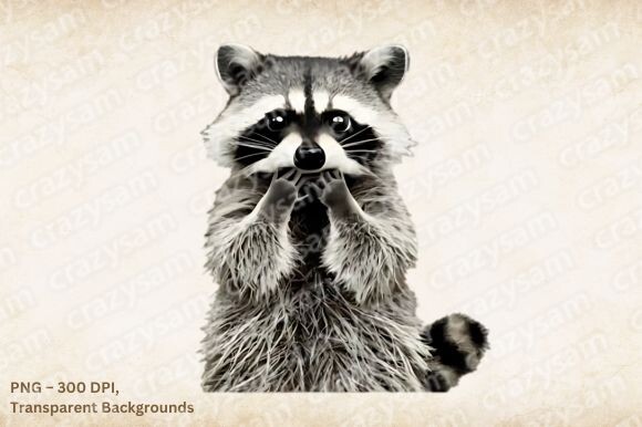 Funny Raccoon Praying T-shirt, PNG Graphic by crazysam · Creative Fabrica