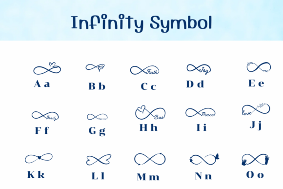 Infinity Symbol Font PNG with transparent background - Preview 1