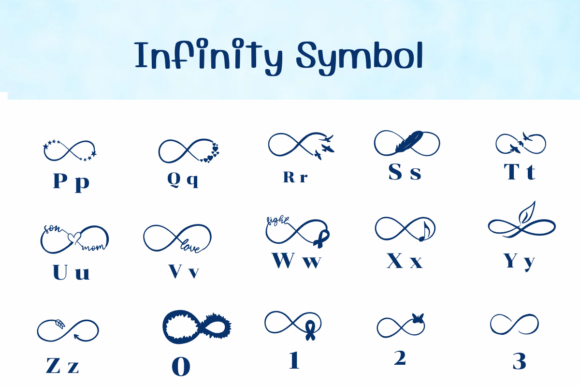 Infinity Symbol Font PNG with transparent background - Preview 2