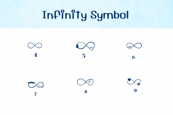 Infinity Symbol Font PNG with transparent background - Preview 3