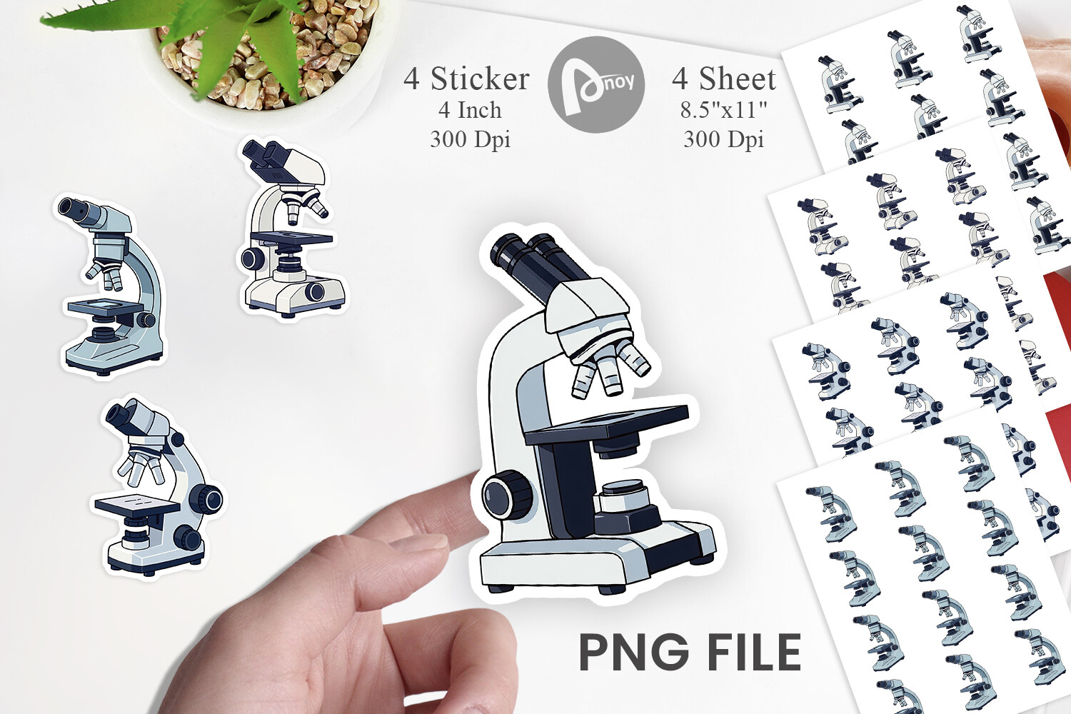 Microscope Sticker Drawing Lab Microscope Sticker Graphic by Artnoy · Creative Fabrica