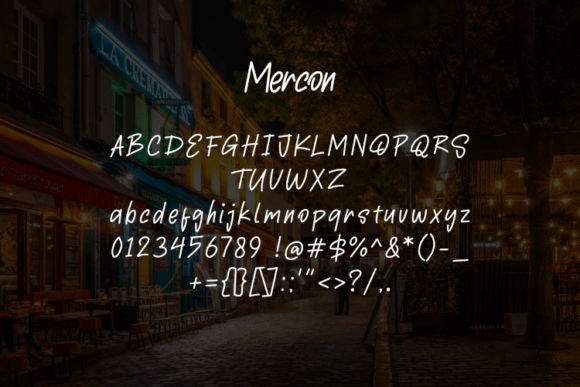 Mercon Font PNG with transparent background - Preview 1