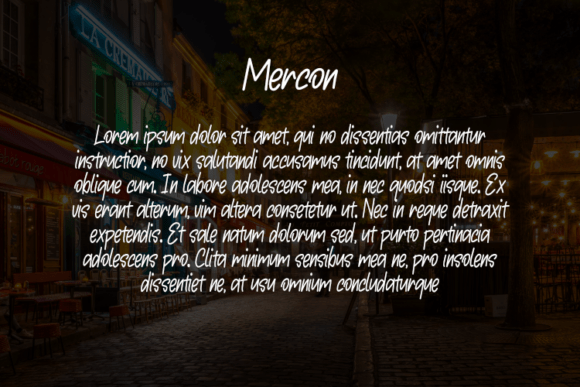 Mercon Font PNG with transparent background - Preview 2