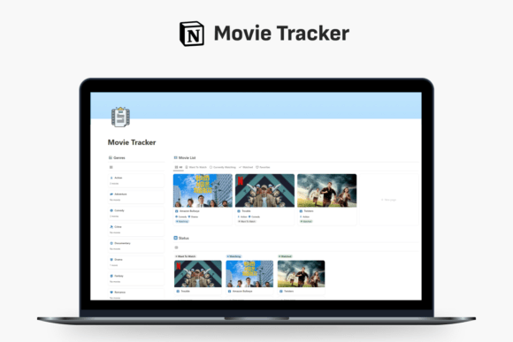 Movie Tracker Notion Template