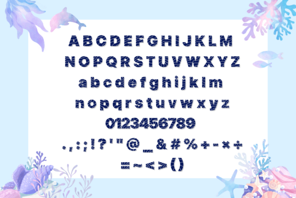 Sea Beach Font PNG with transparent background - Preview 1