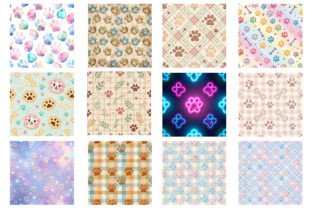 Seamless Dog Paws Pattern Graphic by Designstock · Creative Fabrica
