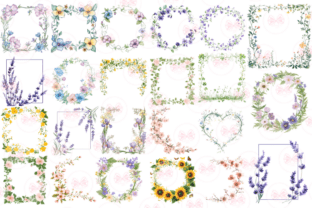 Spring Wildflowers Border Clipart Graphic by Markicha Art · Creative ...