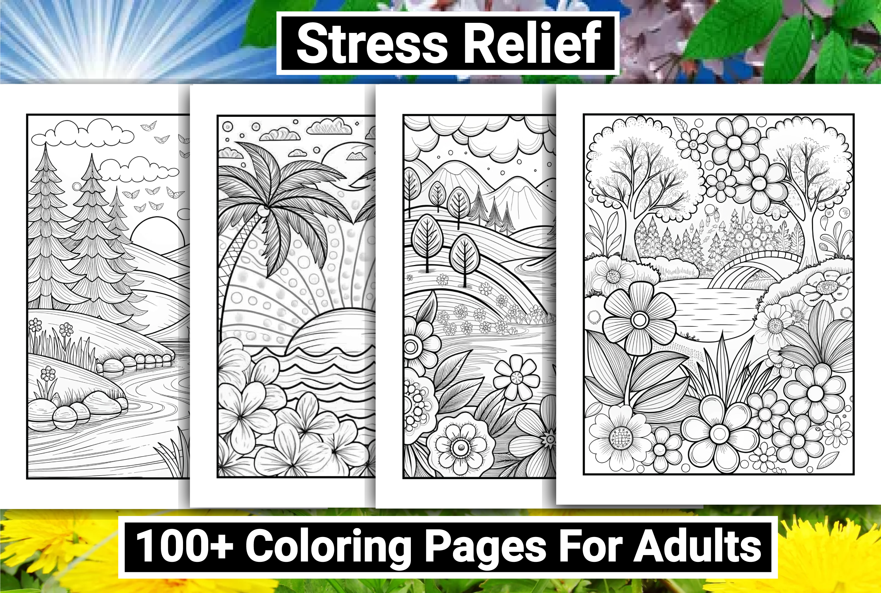 Stress Relief Adult Coloring Pages