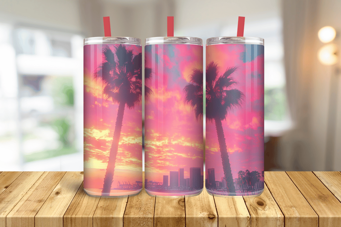 Beach Tumbler Wrap Design 20oz PNG Graphic by Magic Creative · Creative ...