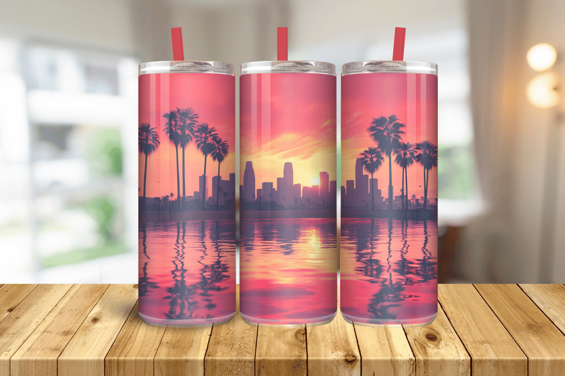 Beach Tumbler Wrap Design 20oz PNG Graphic by Magic Creative · Creative ...