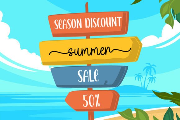 Beach Umbrella Duo Font - Preview 2