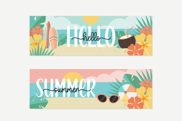 Beach Umbrella Duo Font - Preview 3