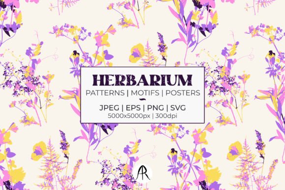 Botanical Patterns & Clipart Bundle SVG Graphic Patterns By neauth