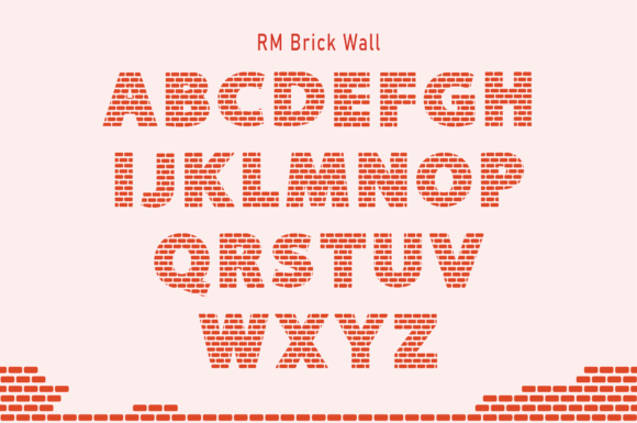 Brick Wall Font - Preview 1
