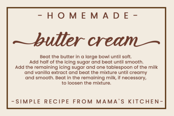 Butter Cream Font - Preview 1
