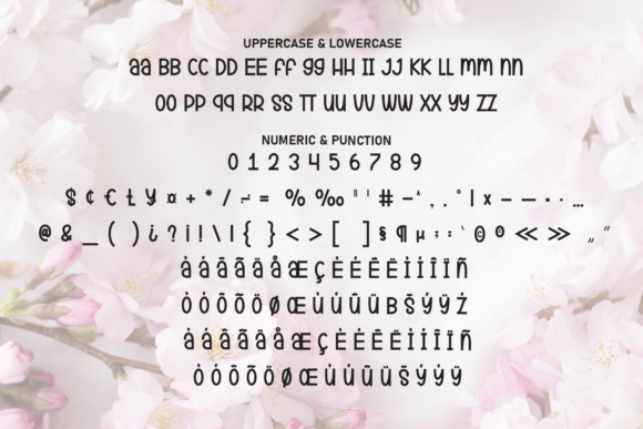 Cherry Blossom Font PNG with transparent background - Preview 6