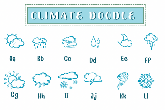 Climate Doodle Font - Preview 1