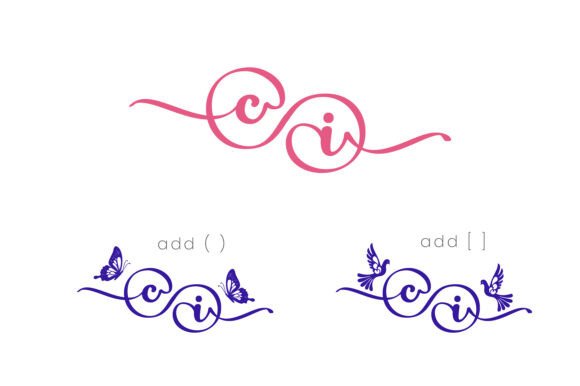 Couple Circle Monogram Font - Preview 1