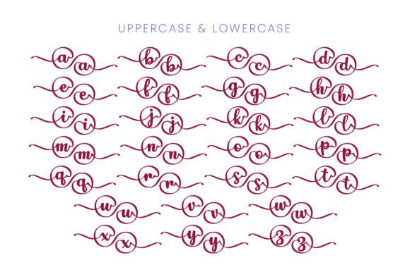 Couple Circle Monogram Font - Preview 4