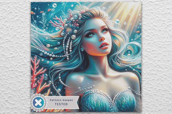 Fantasy Mermaid Cross Stitch Pattern PDF