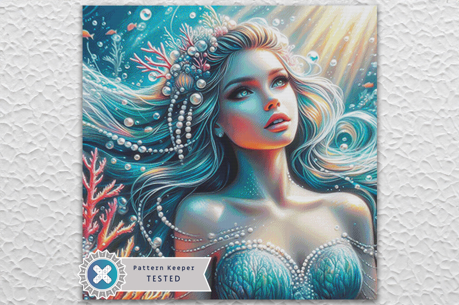 Fantasy Mermaid Cross Stitch Pattern PDF