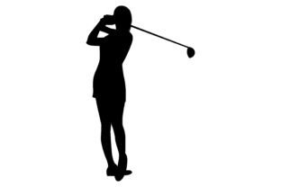 Female Golfer Silhouette Illustration Graphic by adopik · Creative Fabrica