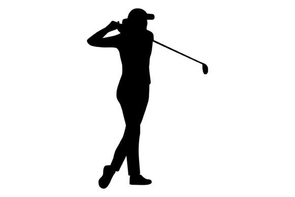Female Golfer Silhouette Illustration Graphic by adopik · Creative Fabrica