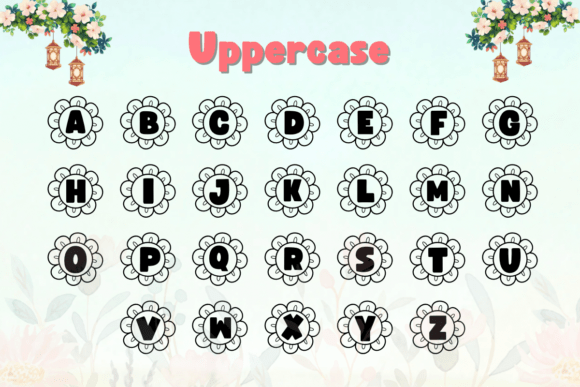 Flower Font - Preview 1