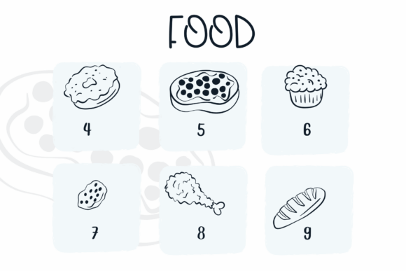 Food Font PNG with transparent background - Preview 3