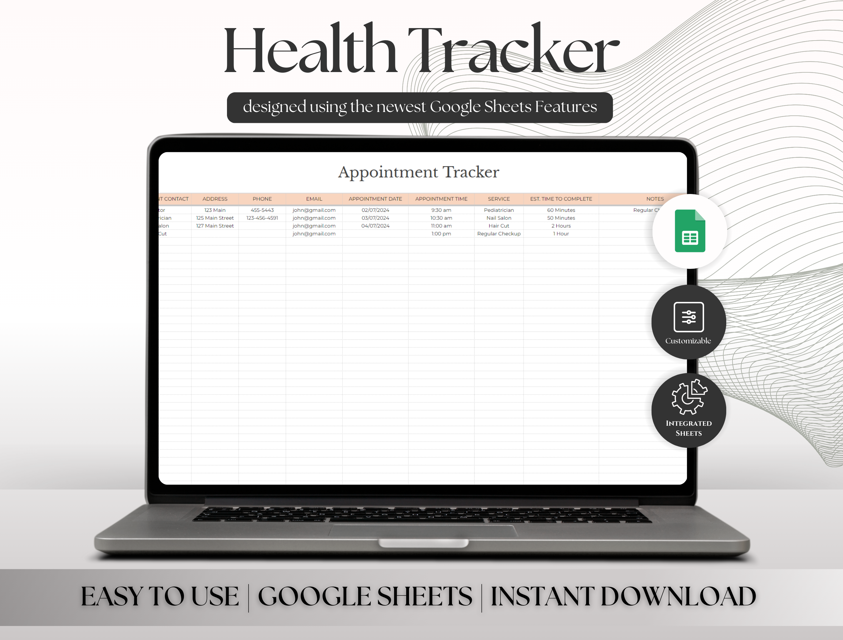 Health Tracker Spreadsheet