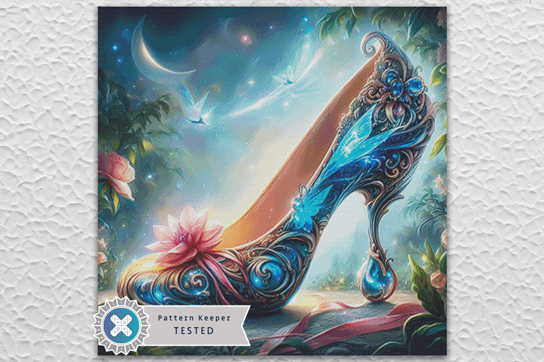 High Heel Princess Cross Stitch Pattern