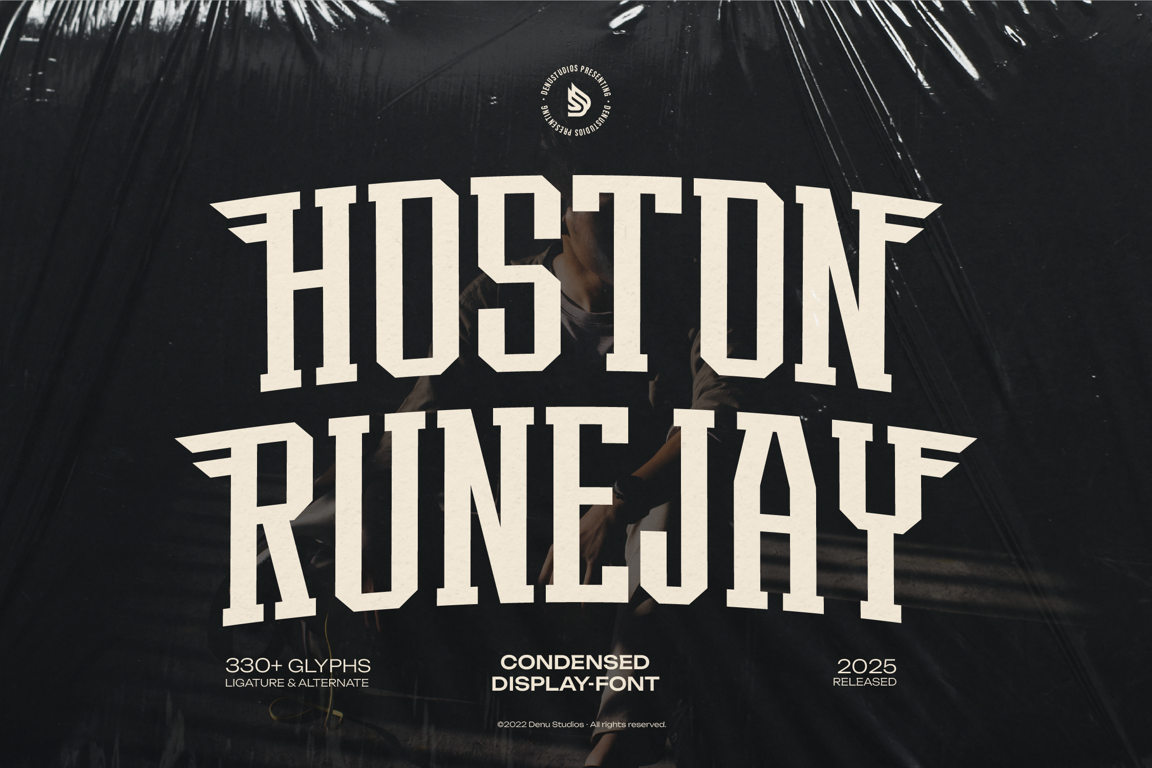 Hoston Runejay Condensed Display preview - decorative condensed display font