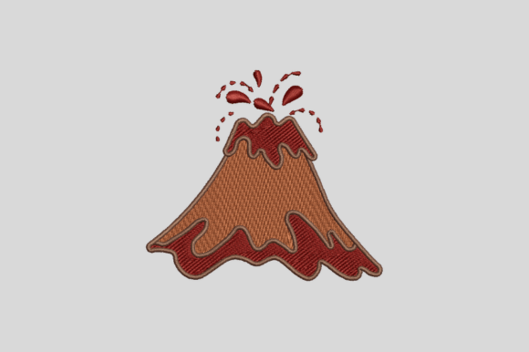 Hot Volcano Embroidery Designs