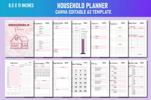 Household Planner Canva KDP