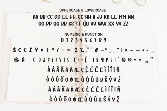 Modern Planner Font PNG with transparent background - Preview 6