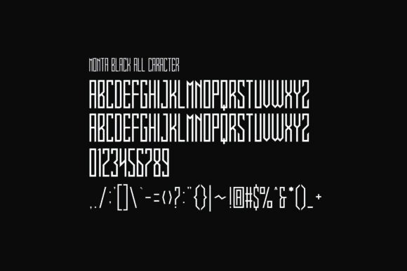 Monta Black Font PNG with transparent background - Preview 1