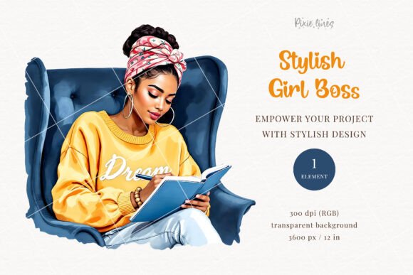 Motivation Black Girl Boss, Boss Lady Graphic Scene Generators By Pixie Lines