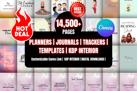 Canva Template Bundle 1000+ Planners