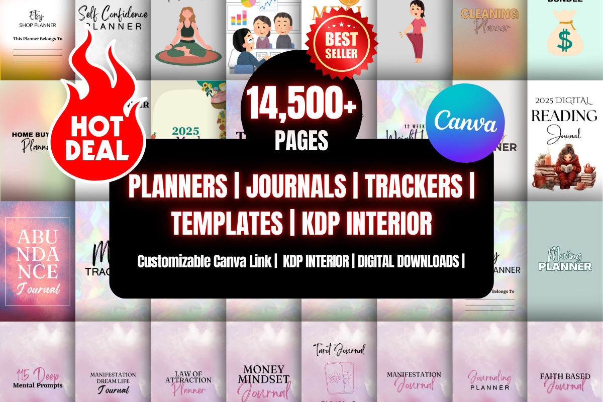 Canva Template Bundle 1000+ Planners